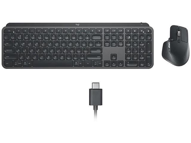 Logitech MX Keys Keyboard + MX Master 3 Wireless Mouse Combo - Backlit Keys, Ultrafast Scrolling, USB-C, Cross-Computer Flow, Multi-OS Compatible, PC/Mac - Graphite Keyboards - Newegg.com