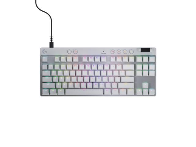 Logitech G PRO X TKL RAPID Tenkeyless Wired Gaming Keyboard With Magnetic Analog Switches, Rapid Trigger Mode, Adjustable Actuation, and Customizable RGB Lighting, Off-white - Cable Connectivity - USB