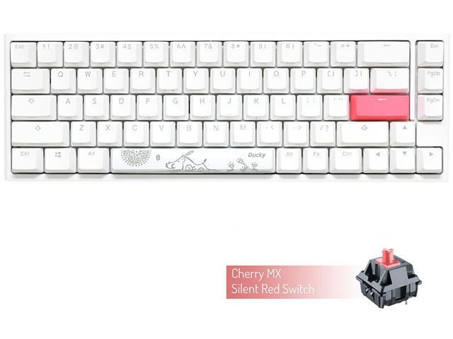 One2 SF Pure White RGB 65% Gaming Keyboard w/ Cherry MX Silver Key Switches