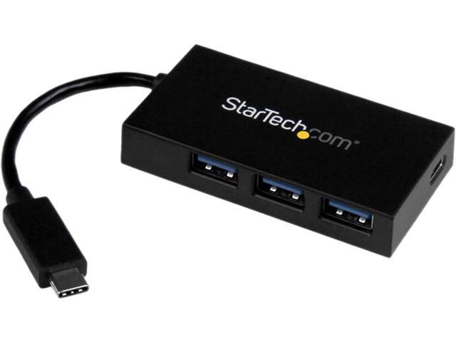 StarTech.com HB30C3A1CFS USB C Hub - 4 Port USB-C to USB-A (3x) and USB-C (1x) - with Power Adapter - USB Type C Hub - Port Expander