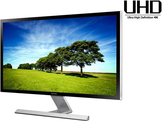 SAMSUNG UD590 Series U28D590D 28" UHD Monitor with Metallic Easel Stand 1ms 4K HDMI Widescreen LED Backlight TN Panel 370 cd/m2 1000:1 - Black