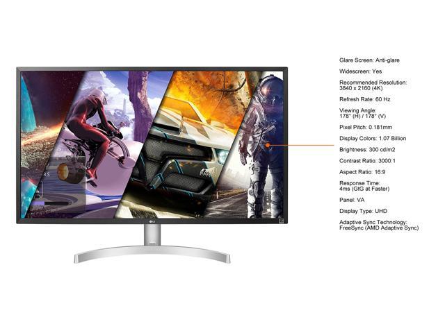 LG 32UK50T-W 32-Inch 4K UHD 3840 X 2160 with Radeon Freesync Technology and DCI-P3 95% Color Gamut 