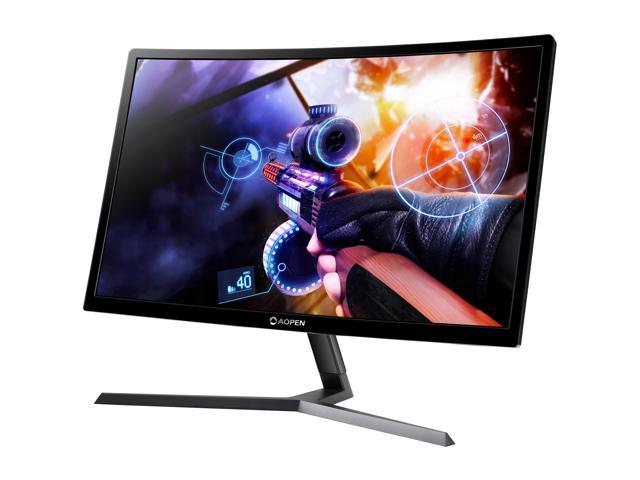 Aopen 24HC1QR Pbidpx 24" (23.6" Viewable) 144hz Full HD 1920 x 1080 Curved 1800R FreeSync Gaming Monitor with DVI, HDMI and DisplayPort