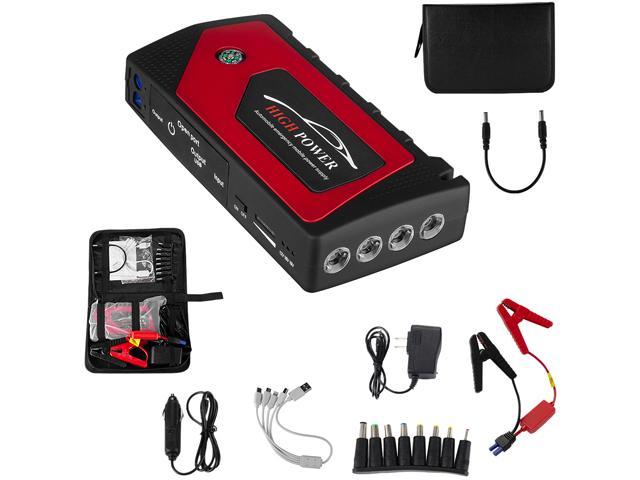 Portable Jumper Cables Power Bank Phone Charger Car Battery Booster Jump Starter 