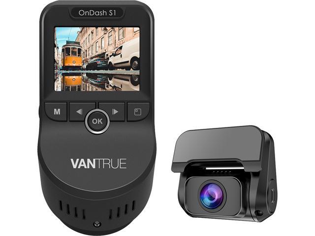 Vantrue S1 Dual 1080P FHD Dash Cam Front and Rear Super Capacitor Dash Camera 2 inch LCD 2880x2160P Single Front Discreet Car Camera with Built in GPS, LLL Night Vision, Parking Mode, Support 256G MAX