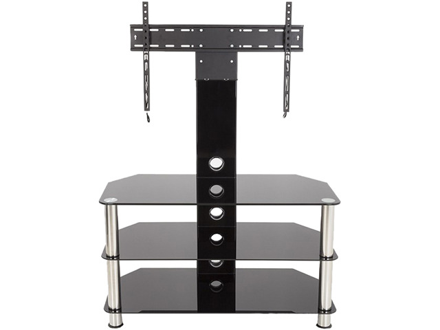 AVF SDCL900-A Stand with TV Mount for TVs up to 60", Black Glass ...