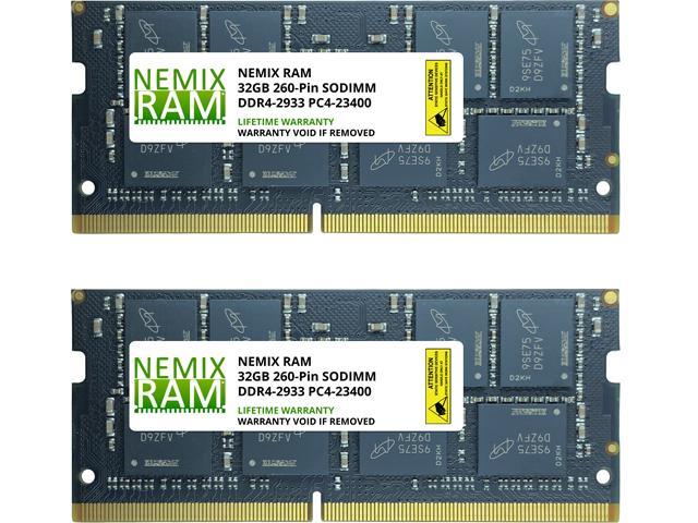 64GB (2 x 32GB) DDR4-2933 PC4-23400 SODIMM Laptop Memory by Nemix Ram