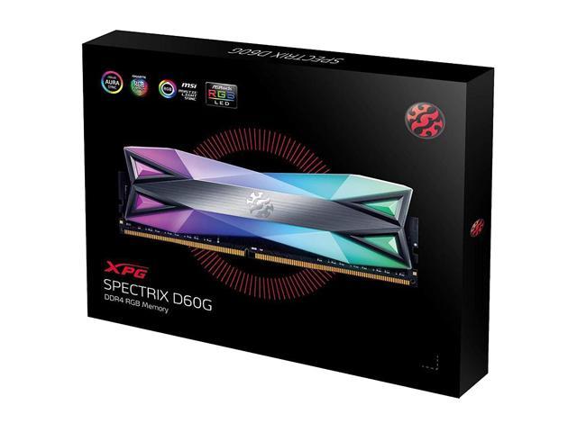 Xpg Spectrix D60g Rgb Desktop Memory Series 16gb 2x8gb Ddr4 3600mhz Cl18 Grey Newegg Com