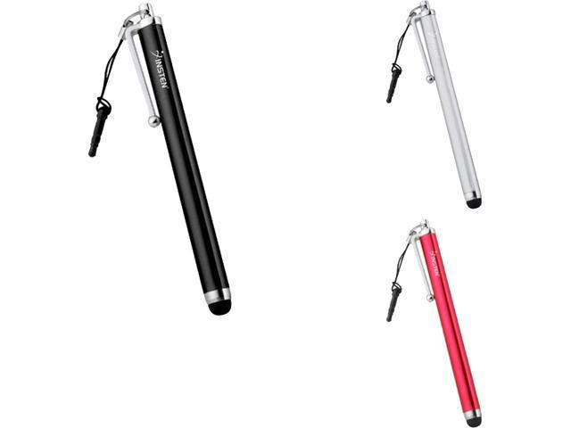 3.5mm Plug Black+Silver+Red Touch Screen Stylus Pen Compatible With iPhone® 3 3GS G 3rd 4S 4