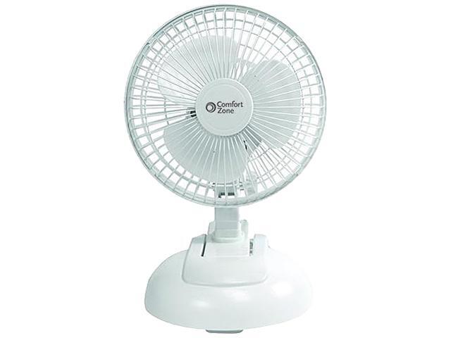 Comfort Zone Cz6xmwt 2 Speed 6 Inch Clip Fan With Base And