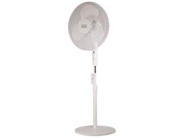 BLACK+DECKER 16 Stand Fan with Remote, White