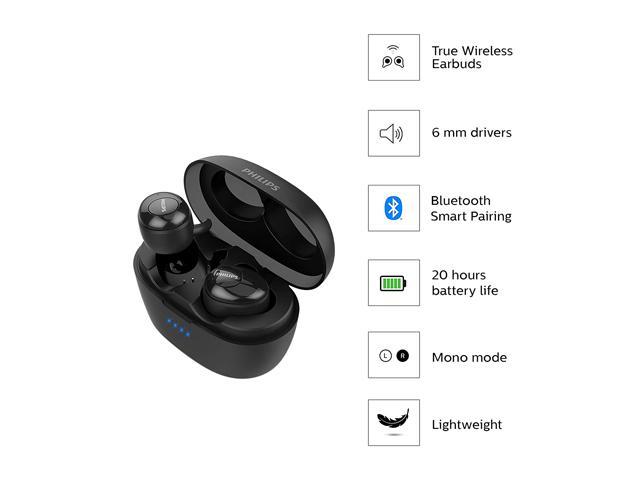 delinquency Mutual Annihilate Philips UpBeat True Wireless In-ear Headphones - Black - Newegg.com