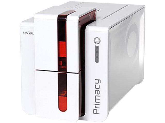 RED Trim EVOLIS PRIMACY Dual Sided Printer with LCD Screen 