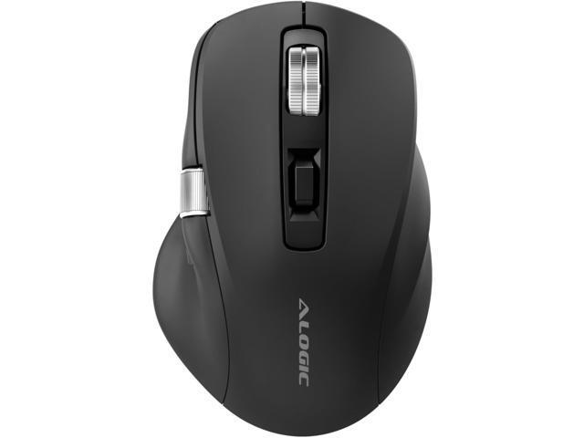 Alogic Bluetooth USB-C Rechargeable 7 Keys Programmable Mouse - Cable/Wireless - Bluetooth/Radio Frequency - 2.40 GHz - Rechargeable - Black - USB Type C - 6400 dpi - Scroll Wheel - 7 Programmable But