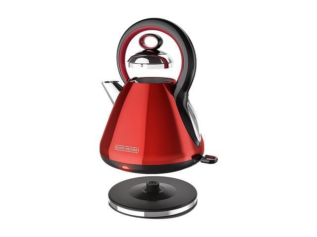 black and decker red kettle