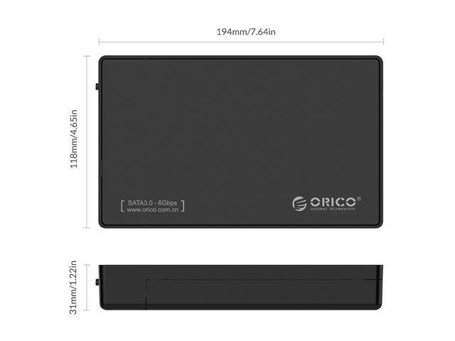 Tool-Free ORICO USB3.0 External 2.5" 3.5" SATA Hard Drive Enclosure SSD HDD Case 