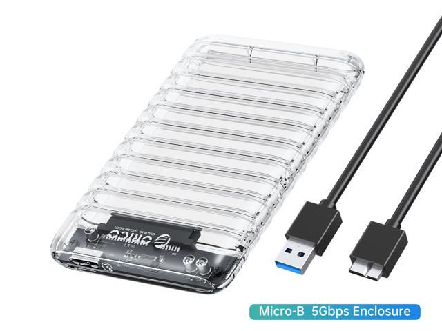 ORICO 2.5" Transparent USB to SATA 3.0 External Hard Drive Disk Box, USB 3.0