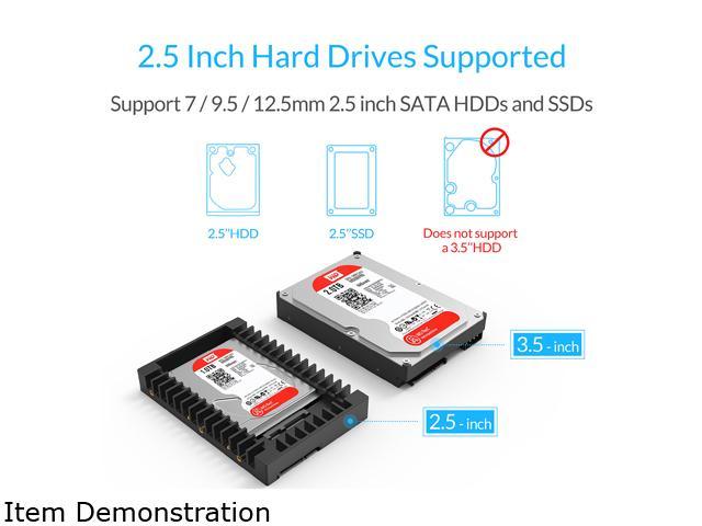 2.5-inch SSD to 3.5-inch SATA Hard Drive Plug Adapter  Hot Swap Caddy Tray Converter Compatible with all 3.5 inch SAS/SATA Caddy Trays