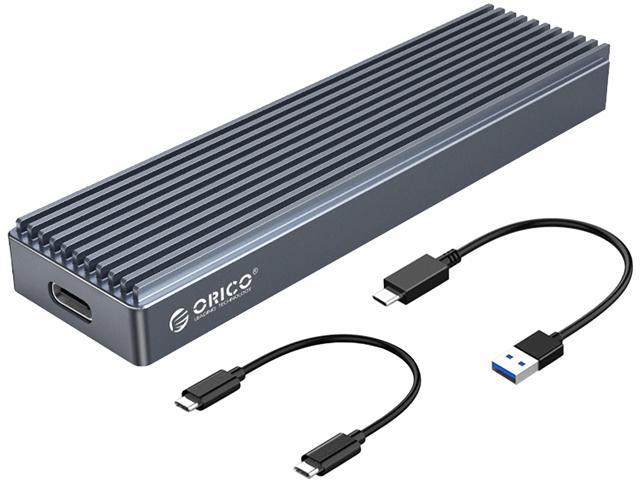 ORICO M.2 NVMe SSD Case USB 3.1 GEN 2 Aluminum Heatsink Enclosure for NVMe PCIE M Key/M+B Key SSD USB-C 10Gbps Support Up to 2TB M2PJ-Gray