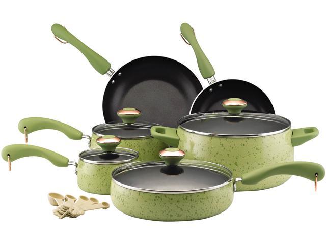 Paula Deen Signature Coral Speckle 15-piece Porcelain Cookware Set