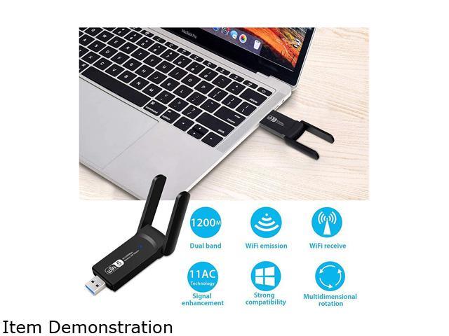 USB WiFi Adapter for PC 1200Mbps Wireless Network, Dongle Stick ...