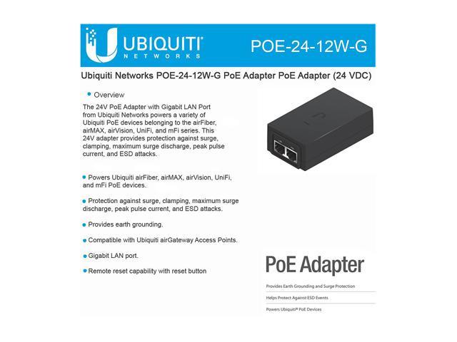 Ubiquiti 24V PoE Adapter POE-24 24W Power Over Ethernet