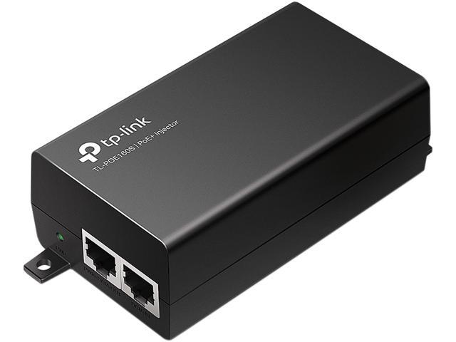 TP-LINK TL-PoE160S | 802.3at/af Gigabit PoE Injector | Non-PoE to PoE Adapter | Supplies PoE (15.4W) or PoE+ (30W) | Plug & Play | Desktop/Wall-Mount | Distance Up to 328 ft. | UL Certified, Black