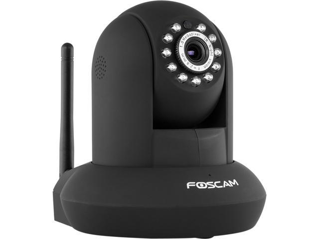 Foscam FI9821P-B Plug & Play 1.0 Megapixel 1280 x 720 Wireless Pan / Tilt Night Vision w/ IR-Cut IP Camera (Black)