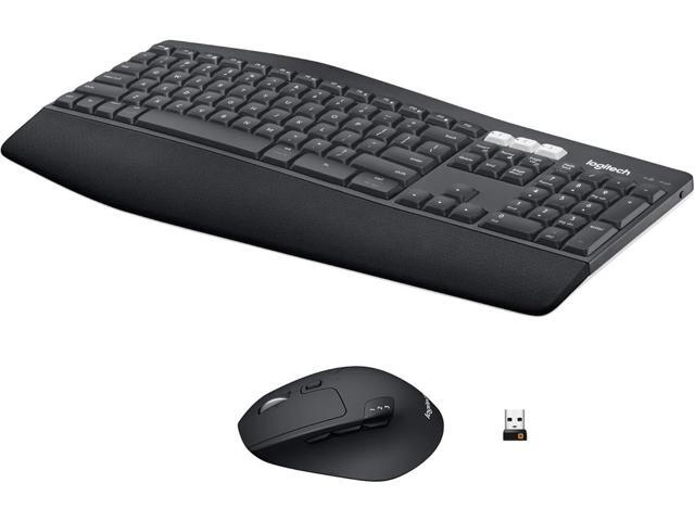 Logitech Performance Combo MK850 Keyboard & Mouse - USB Plunger Wireless Bluetooth/RF 2.40 GHz Keyboard - Graphite - USB Wireless Bluetooth/RF Mouse - Laser - 1000 dpi - Graphite  920-013269