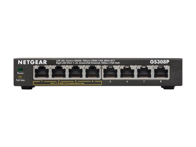 NETGEAR GS308P-100NAS Business Essentials Gigabit Ethernet Switch ...