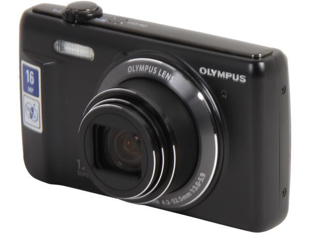 OLYMPUS VR-370 Black 16 Megapixel 12X Optical Zoom 24mm Wide Angle Digital Camera