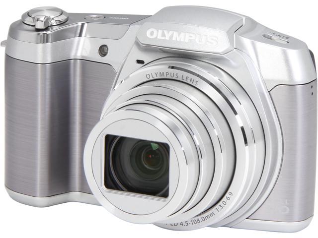 OLYMPUS SZ-16 iHS Silver 16 MP 24X Optical Zoom 25mm Wide Angle Digital Camera HDTV Output