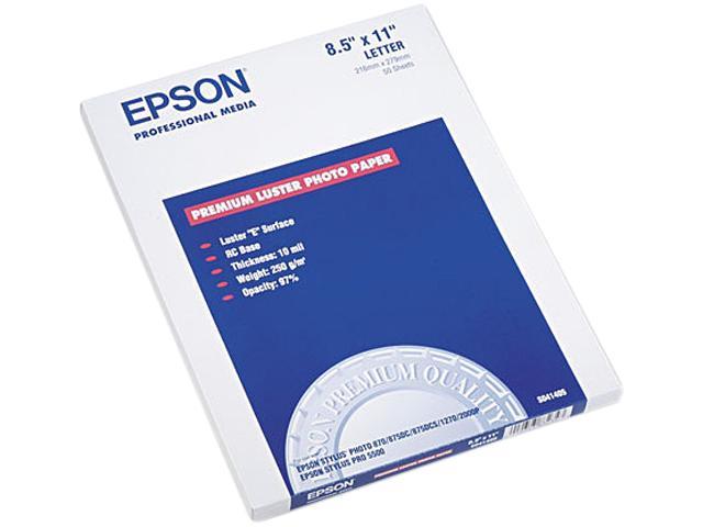 Epson S041405 Ultra Premium Photo Paper, 64 Lbs., Luster, 8-1/2 X 11 ...