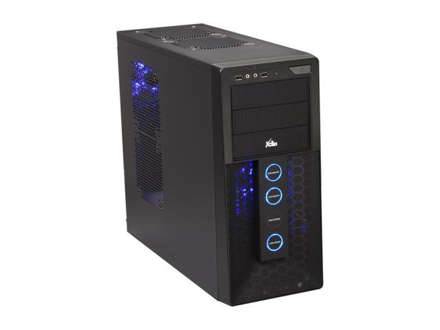 XCLIO Touch 320 Black Finish 0.5mm Thickness & ABS Plastic & Meshed Grill ATX Mid Tower Computer Case