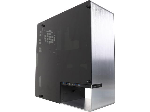 IN WIN 904.H750TS Silver Aluminum ATX Mid Tower Computer Case with 750W 80+ Gold Power Supply Installed