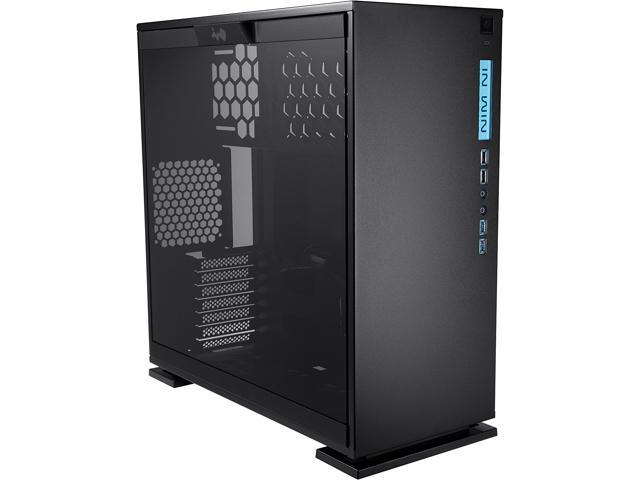 In Win 303 Black SECC Steel/Tempered Glass Case ATX Mid Tower, Dual Chambered/High Air Flow