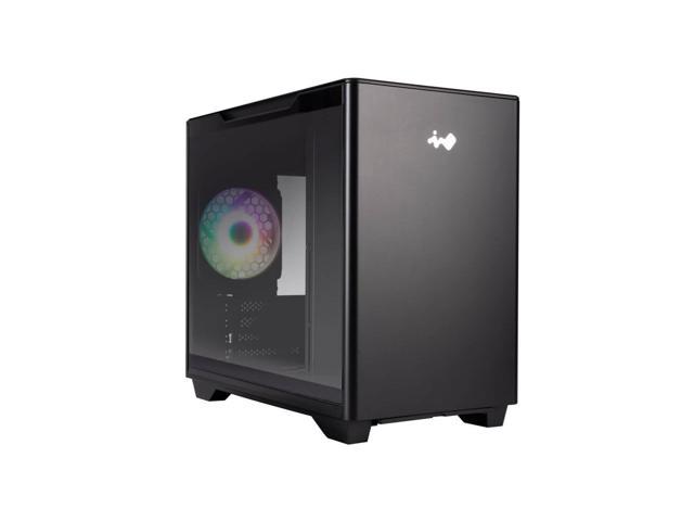 IN WIN IW-CS-A3BLK-1AM120S Black SECC / Tempered Glass Micro ATX Mini Tower  In Win IW-CS-A3BLK-1AM120S A3 Black Mini Tower Computer Case