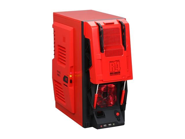 GMC AZT-GMCR4-RE Red SECC / ABS ATX Mid Tower Computer Case