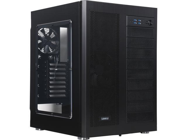 LIAN LI PC-D600WB Black Aluminum ATX Full Tower Computer Case ATX PSU (Optional) Power Supply