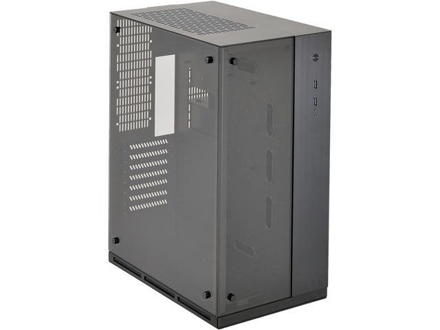 LIAN LI PC-O10WX Black Aluminum / Tempered Glass ATX Super Tower Computer Case SFX PSU (Optional) Power Supply