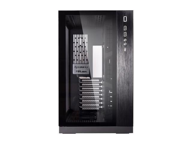 LIAN LI PC-O11 Dynamic Black Tempered Glass on the Front and Left