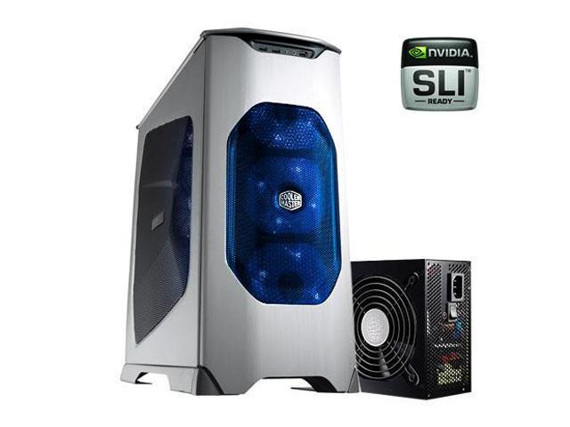 Cooler Master Stacker 830 Evolution RC-830-SSR3-GP Silver Aluminum ATX Full Tower Computer Case Real Power Pro 1000W Power Supply