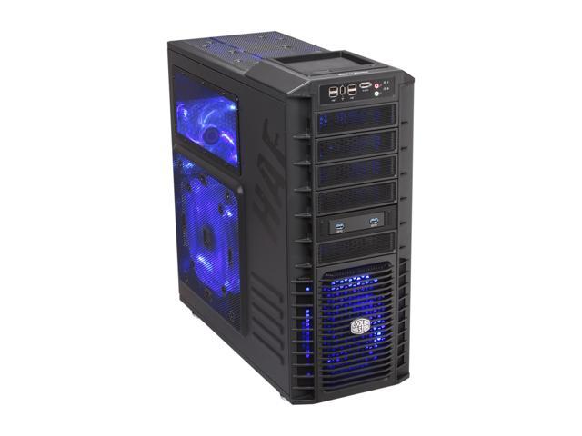Cooler Master HAF 932 Advanced Blue Edition - High Air Flow Full Tower Computer Case with USB 3.0 and All-Black Interior