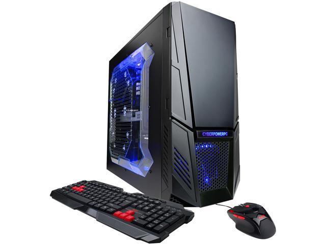 Buy CYBERPOWERPC X-Saber Black/Blue Mid-Tower Gaming Case with fast shippin...