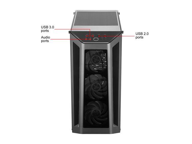 Cooler Master MasterBox MB530P Black ATX Mid-Tower with Three Tempered ...