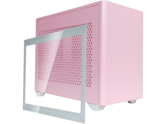 Cooler Master MasterBox NR200P Flamingo Pink SFF Small Form Factor Mini-ITX Case w/ Tempered Glass or Vented Panel Option, PCI Riser Cable, Triple-slot GPU, Tool-Free and 360 Degree Accessibility
