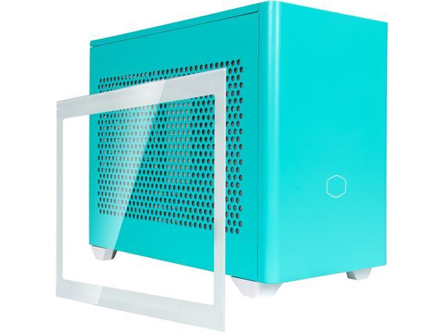 Cooler Master MasterBox NR200P Caribbean Blue SFF Small Form Factor Mini-ITX Case w/ Tempered Glass or Vented Panel Option, PCI Riser Cable, Triple-slot GPU, Tool-Free and 360 Degree Accessibility
