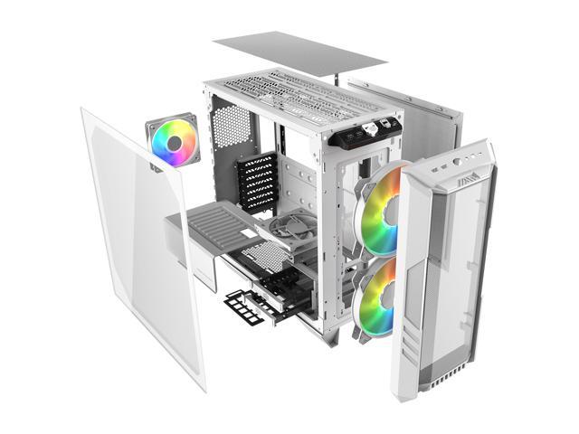 Cooler Master HAF 500 H500-WGNN-S00 White Steel / Plastic / Tempered Glass  ATX Mid Tower Computer Case