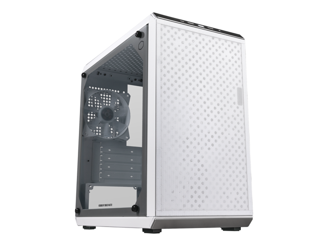 Cooler Master Q300L V2 White Micro-ATX Tower, Magnetic Patterned Dust ...