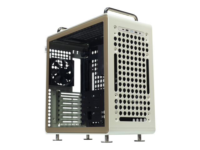 Cooler Master QUBE 540 ATX Mid-Tower PC Case - Highly Customizable Modular Computer Chassis with Movable I/O Panel, Multi-Position PSU Mount, Tempered Glass Panel & Portable Handles - Moonstone